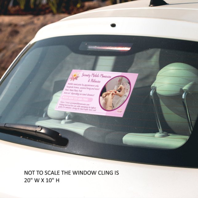 Autocollant Pour Fenêtre Entreprise de manucure pédicure personnalisée pour (This Customize Mobile Nails Manicure Pedicure Business Window Cling is perfect for you suv or car.
)
