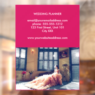 Autocollant Pour Fenêtre Entreprise de mariage avec photo personnalisée ros