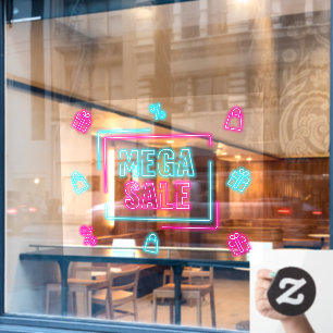 Autocollant Pour Fenêtre Entreprise de Mega Vente de Néon Faux