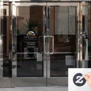 Autocollant Pour Fenêtre Entreprise de Réparation de Matériel Lourd Profess