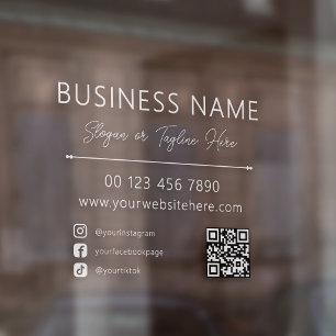 Autocollant Pour Fenêtre Entreprise petite moderne minimaliste personnalisa