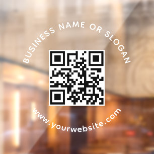 Autocollant Pour Fenêtre Entreprise professionnelle QR Code Nom commercial 