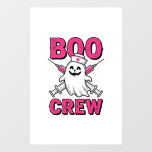 Autocollant Pour Fenêtre Équipage fantôme infirmière Halloween vecteur conc