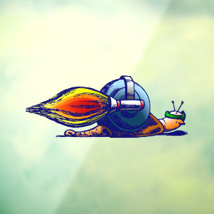 Autocollant Pour Fenêtre Escargot Fusée