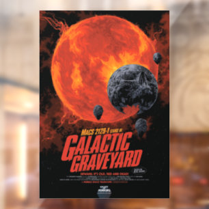 Autocollant Pour Fenêtre Espace cimetière crâne Halloween Galaxie des horre