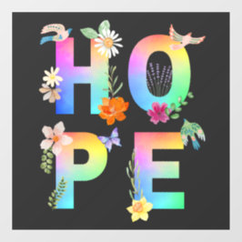 Autocollant Pour Fenêtre Espérer Motivation artistique positive Inspiration