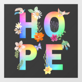 Autocollant Pour Fenêtre Espérer Motivation artistique positive Inspiration