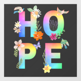 Autocollant Pour Fenêtre Espérer Motivation artistique positive Inspiration