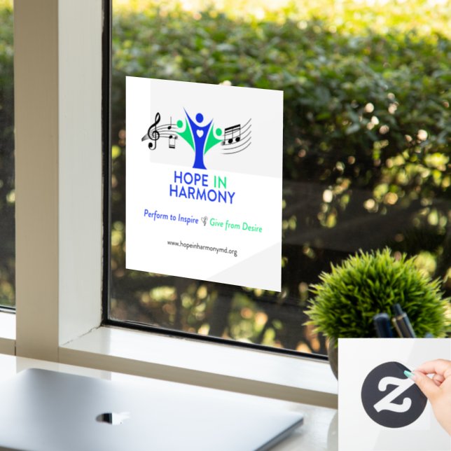 Autocollant Pour Fenêtre Espoir dans Harmony Window Cling (Bureau)