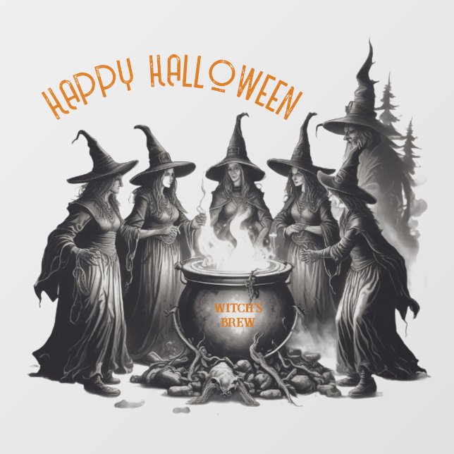 Autocollant Pour Fenêtre Étiquette de fermeture de fenêtre d'Halloween d'IA (Feuille)