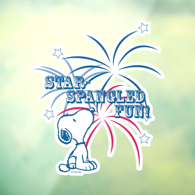 Autocollant Pour Fenêtre Étoile Snoopy Fun Spangé (Feuille 3)