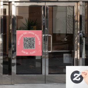 Autocollant Pour Fenêtre Exemple de film adhésif pour fenêtre avec code QR 