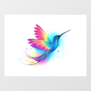 Autocollant Pour Fenêtre Exotic Rainbow Hummingbird