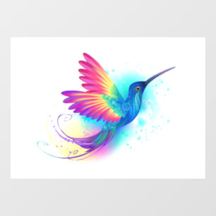 Autocollant Pour Fenêtre Exotic Rainbow Hummingbird
