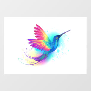 Autocollant Pour Fenêtre Exotic Rainbow Hummingbird