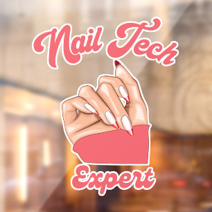Autocollant Pour Fenêtre expert en technologie des ongles logo tendance