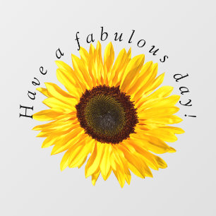 Autocollant Pour Fenêtre Fabuleux Jour de tournesol Jaune Clou