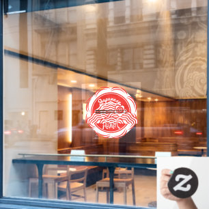 Autocollant Pour Fenêtre Façade d'un restaurant de nouilles Ramen japonais 