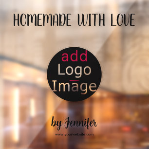 Autocollant Pour Fenêtre Fait Maison Avec Amour Moderne Professionnel Perso
