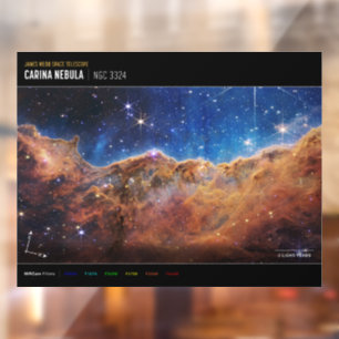 Autocollant Pour Fenêtre Falaises cosmiques Carina Nebula Space Webb Telesc