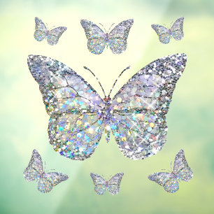 Autocollant Pour Fenêtre faux parties scintillant papillon claquage de la f