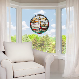 Autocollant Pour Fenêtre Faux Phare Rond En Verre Trait Personnalisable