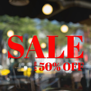 Autocollant Pour Fenêtre Fenêtre de magasin moderne Vente hors fenêtre Clôt