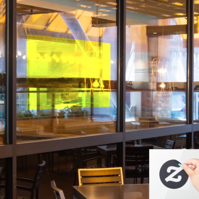 Autocollant Pour Fenêtre Fenêtre Jaune Lumineuse De 30x20 Pouces (Fenêtre du restaurant)