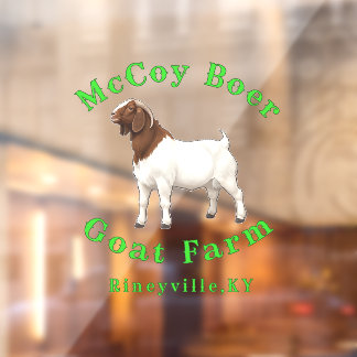 Autocollant Pour Fenêtre Ferme de chèvre Boer McCoy