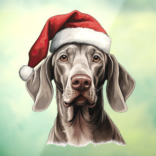 Autocollant Pour Fenêtre Festif Noël Weimaraner