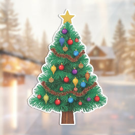 Autocollant Pour Fenêtre Festive & Reusable Christmas Tree Window Cling