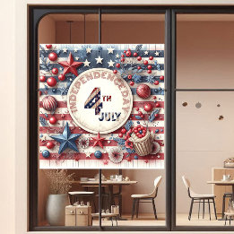 Autocollant Pour Fenêtre Fête de l'indépendance américaine du 4 juillet Éto