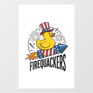Autocollant Pour Fenêtre Feux d'artifice Canard Patriotique Conception de C