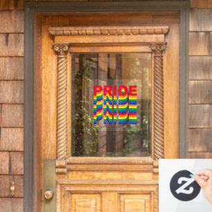 Autocollant Pour Fenêtre Fierté couleurs arc-en-ciel lgbt lgbtq rétro cool 