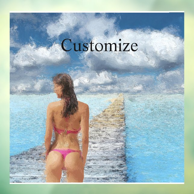 Autocollant Pour Fenêtre Fille Bikini Thunder_Cove (Feuille 3)