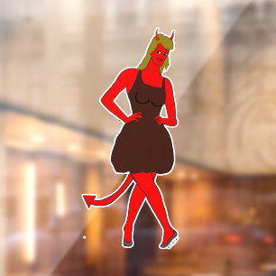 Autocollant Pour Fenêtre fille diable
