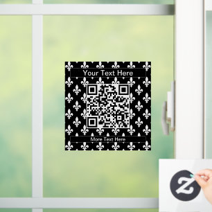 Autocollant Pour Fenêtre Fleur de Lis Motif, française, royale, blanche