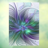 Fleur vert violet Art Abstrait moderne Fractal