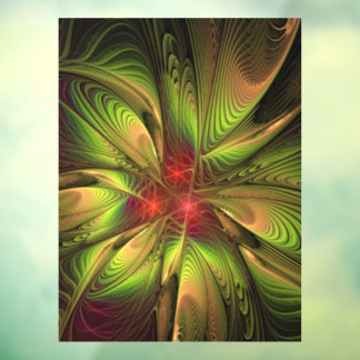 Autocollant Pour Fenêtre Fleurs imaginaires fractales douces et tendres