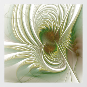 Autocollant Pour Fenêtre Fleurs imaginaires fractales douces et tendres