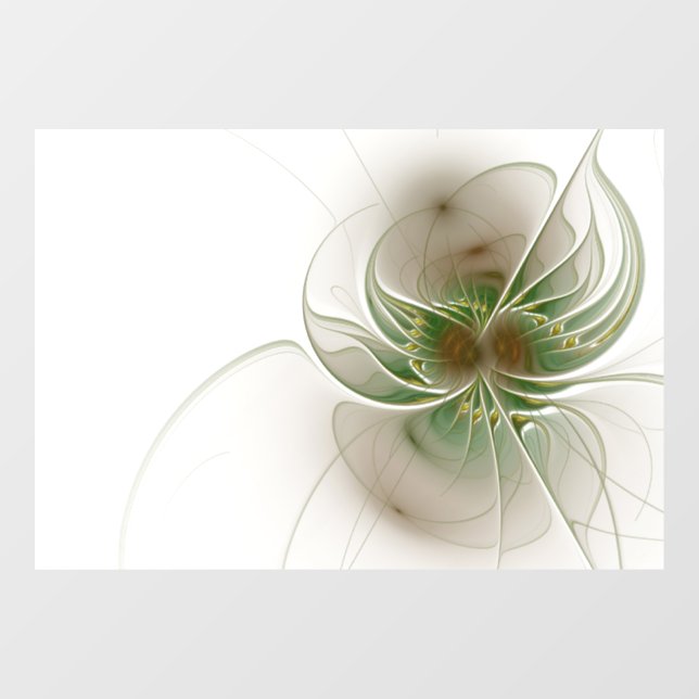 Autocollant Pour Fenêtre Fleurs imaginaires fractales douces et tendres (Feuille)