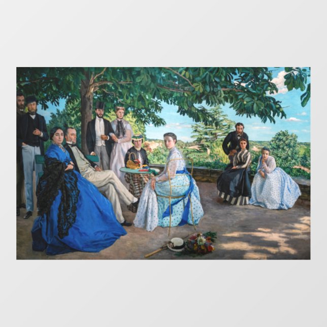 Autocollant Pour Fenêtre Frédéric Bazille - La Réunion Familiale (Feuille)