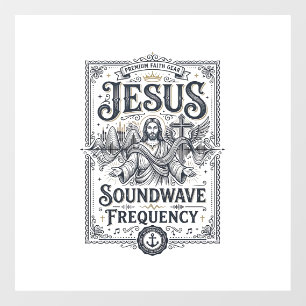 Autocollant Pour Fenêtre Fréquence d'onde sonore de Jésus Fréquence d'onde
