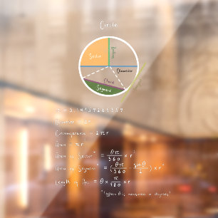 Autocollant Pour Fenêtre Géométrie d'une référence mathématique circulaire 