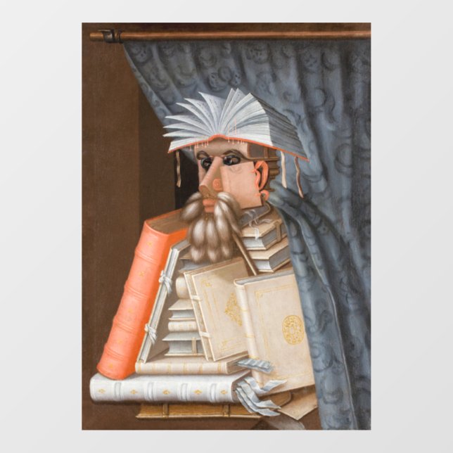 Autocollant Pour Fenêtre Giuseppe Arcimboldo - Le Bibliothécaire (Feuille)