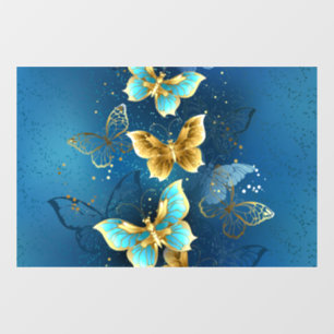 Autocollant Pour Fenêtre Golden butterflies
