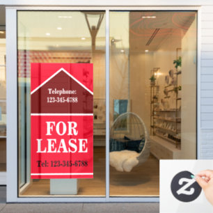 Autocollant Pour Fenêtre GRANDE AFFICHES GRAS À LOUER Immobilier