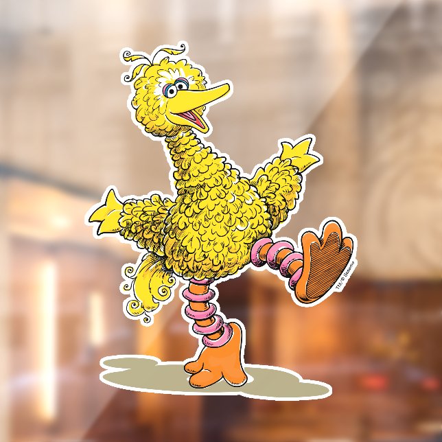 Autocollant Pour Fenêtre Gros oiseau d'art rétro (Feuille 2)