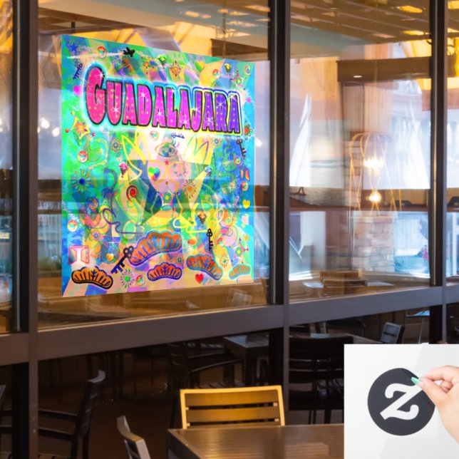 Autocollant Pour Fenêtre Guadalajara Heure Epoch Clôture de fenêtre (Fenêtre du restaurant)