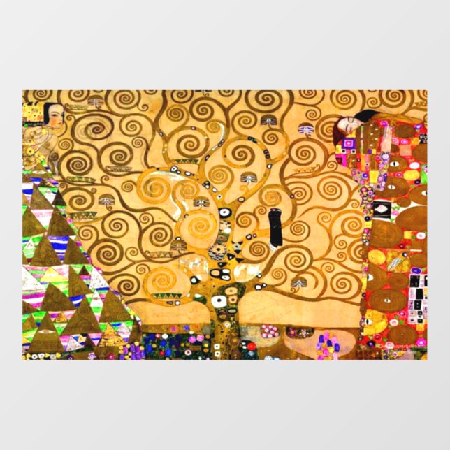 Autocollant Pour Fenêtre Gustav Klimt Arbre de vie (Feuille)